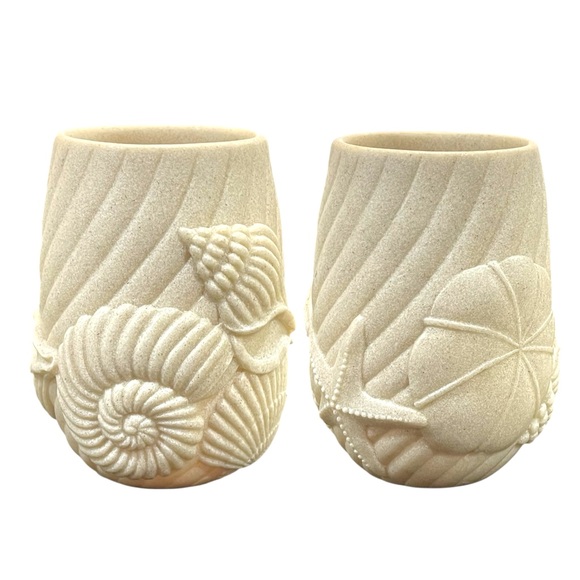 Beach Coastal Bathroom Accessories Set • Lotion/Soap Pump, Soap Dish, Cup • NEW - Picture 3 of 13